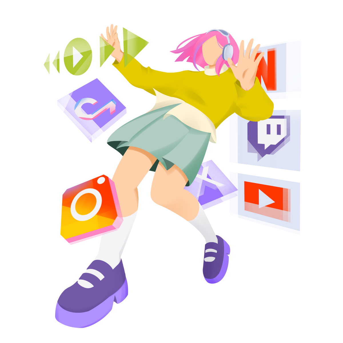 Social media illustration